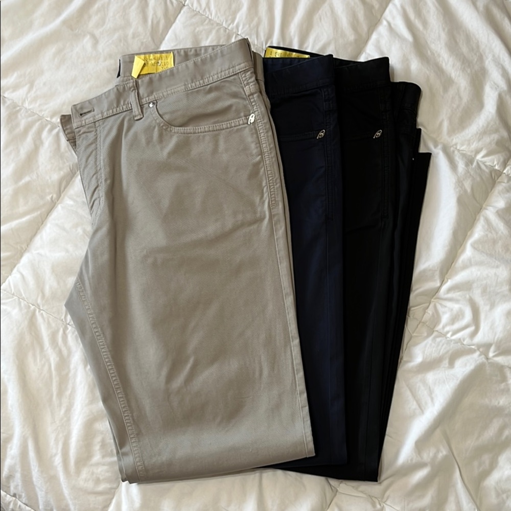 3 Brioni Men's Chinos - Beige, Navy, Black